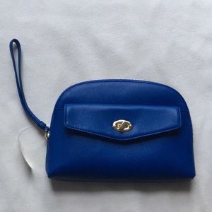 Talbot’s Zip-Top Clutch in Cobalt Blue.